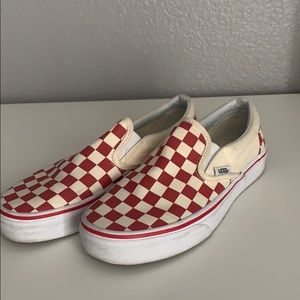 Red checkered vans